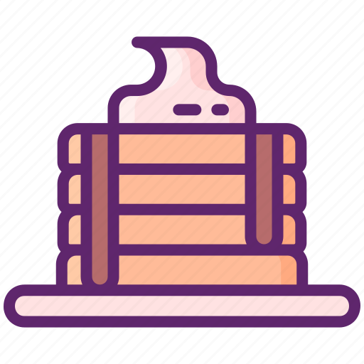 Pancake, cream, dessert icon - Download on Iconfinder