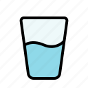 mineral, water, glass, drink