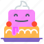 birthday, cake, cream, desert, present 
