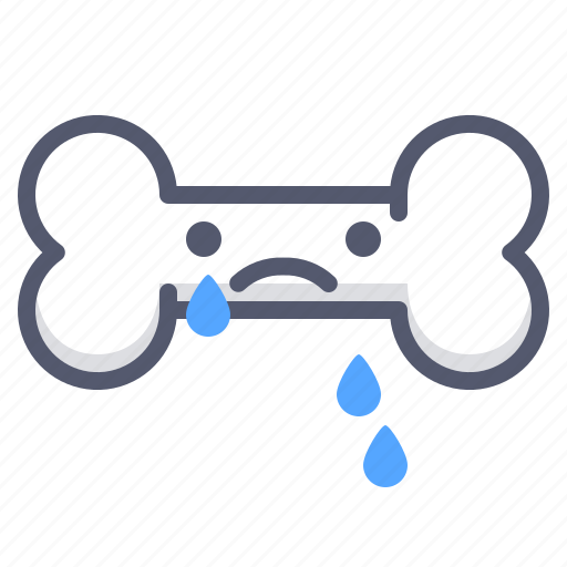 Bone, cry, dog, eat, food, sad icon - Download on Iconfinder