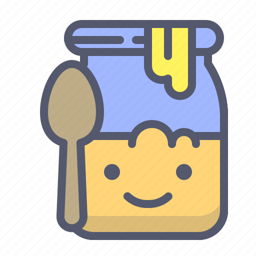 Bee, honey, jar, natural, spoon icon - Download on Iconfinder