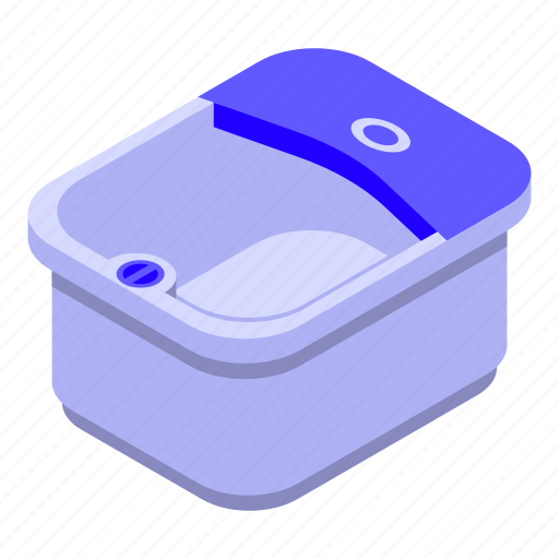 Relaxation, foot, bath, isometric icon - Download on Iconfinder