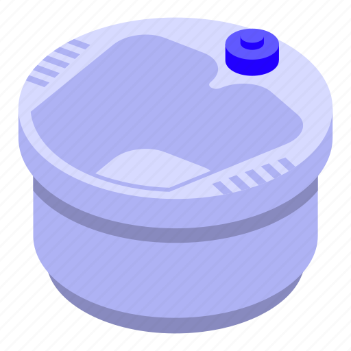 Plastic, box, foot, bath, isometric icon - Download on Iconfinder