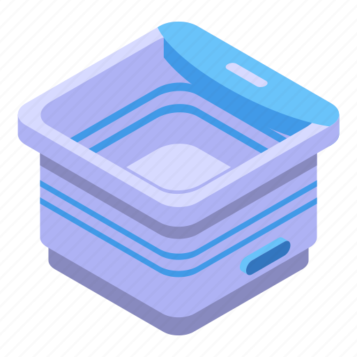 Calm, foot, bath, isometric icon - Download on Iconfinder