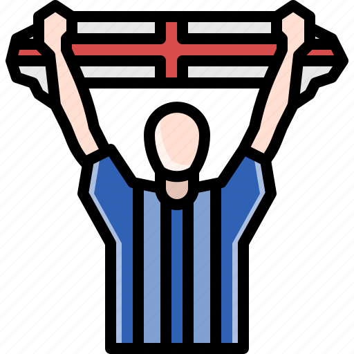 Audience, avatar, cheers, flag, man, support, team icon - Download on Iconfinder