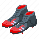 soccer, cleats, isometric