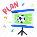 football match, soccer, game plan, easel, ball game