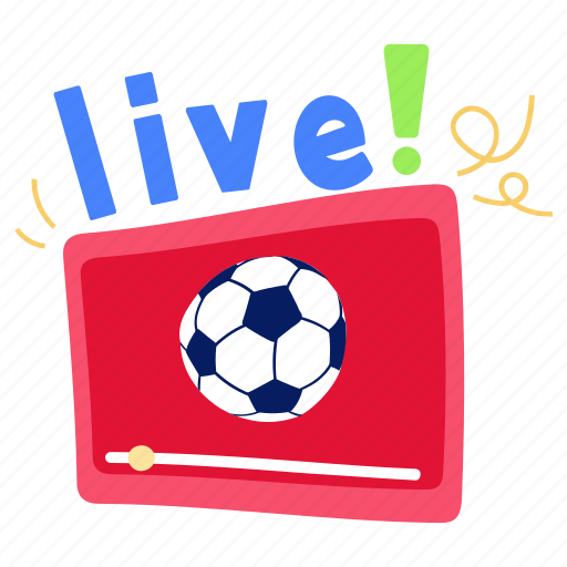 Soccer, live football, live streaming, live match, game sticker - Download on Iconfinder