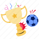 soccer trophy, winner cup, award, achievement, winning award