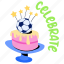 cake, celebration, dessert, food, football 