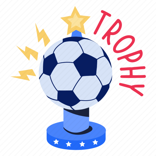Soccer trophy, winner cup, award, achievement, winning award sticker - Download on Iconfinder