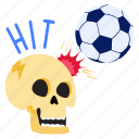head injury, hit ball, skull, ball injury, soccer