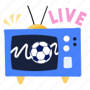 tv, entertainment, live transmission, soccer match, football