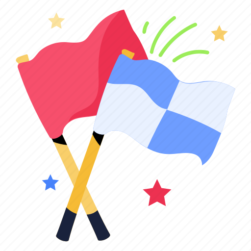 Fluttering flag, sports flag, flag, flagpole, flaglet sticker - Download on Iconfinder