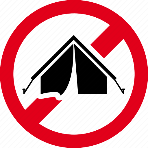 Camping, forbidden, prohibited, shelter, tent icon - Download on Iconfinder
