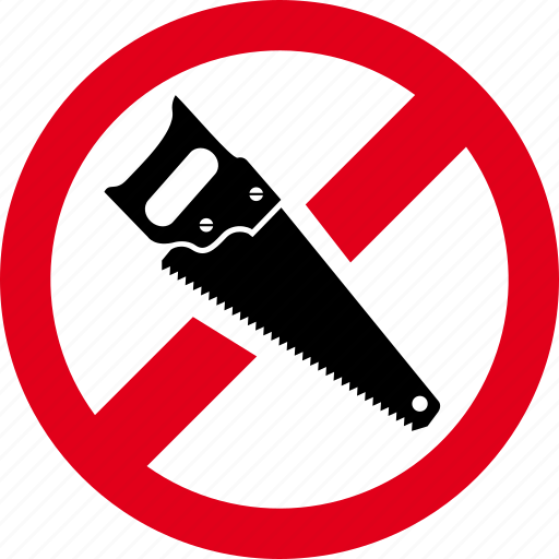 Forbidden, hand, handsaw, prohibited, saw, sawing, wood icon - Download on Iconfinder
