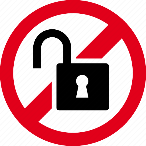 Forbidden, lock, open, prohibited, unlock icon - Download on Iconfinder