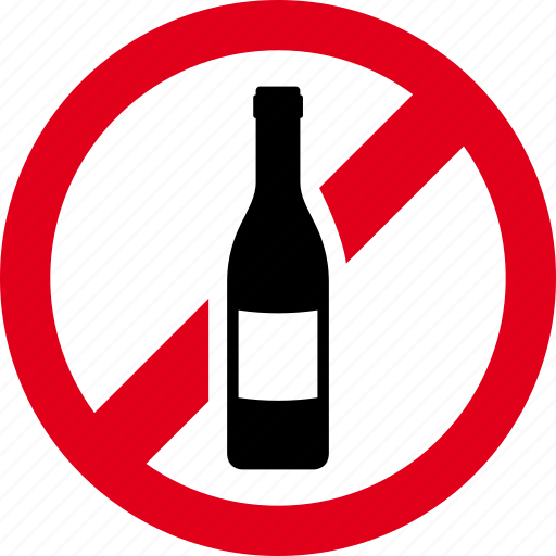 Bottle, drinking, forbidden, prohibited, wine icon - Download on Iconfinder