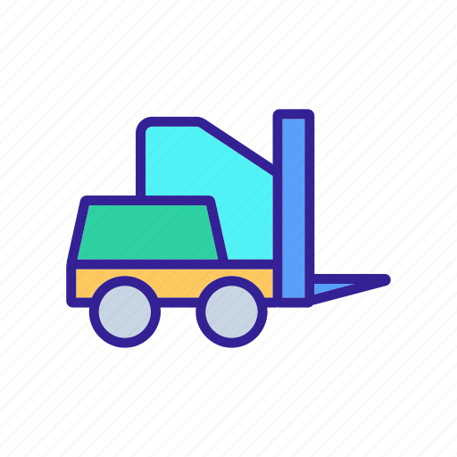 Cargo, forklift, linear, loader, machine, motor icon - Download on Iconfinder