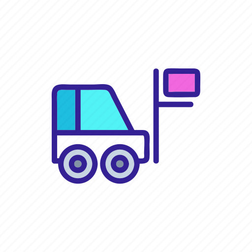 Cargo, forklift, linear, loader, machine, motor icon - Download on Iconfinder