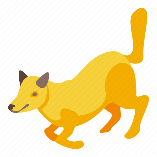 Running, fox, isometric icon - Download on Iconfinder