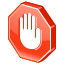 Abort, control, pause, terminate, attention, stop, hand icon - Free download