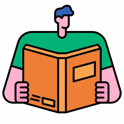 Reading, study, book, read, education, man icon - Download on Iconfinder