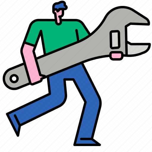 Repair, maintenance, man, technician, service icon - Download on Iconfinder