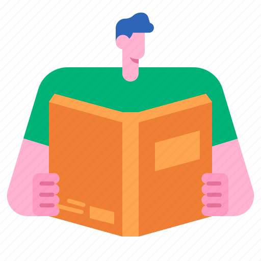 Reading, study, book, read, education, man icon - Download on Iconfinder