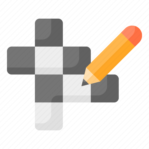 Crossword, puzzle, word, game, education, play, pencil icon - Download on Iconfinder