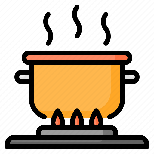 Cooking, cook, pot, stove, boiling, kitchen, kitchenware icon - Download on Iconfinder