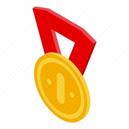 Winner, medal, isometric icon - Download on Iconfinder