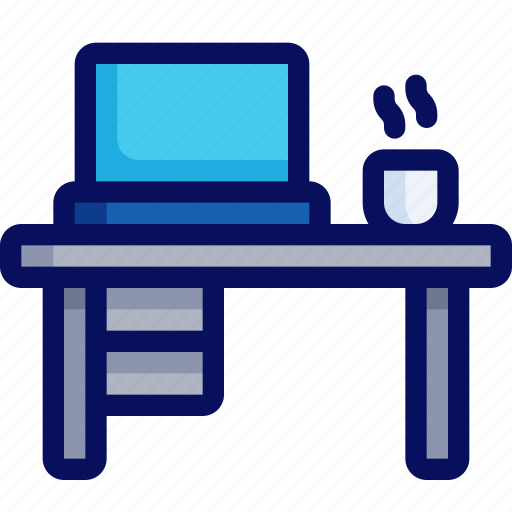 Workplace, office desk, workbench, workspace icon - Download on Iconfinder