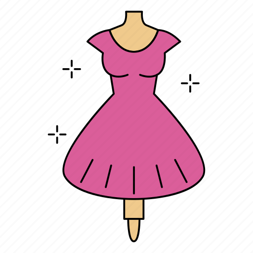Frock, french, woman, ball gown, dress, skirt, fashion icon - Download on Iconfinder