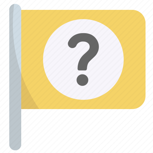 Flag, pin, question, help, support, ask, ui icon - Download on Iconfinder