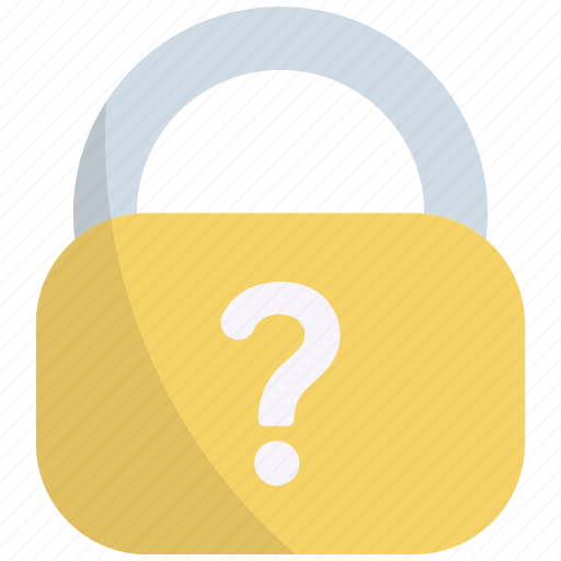 Padlock, lock, security, protection, question, help icon - Download on Iconfinder