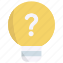 lamp, light, idea, question, help, creative, support