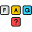 cubes, blocks, faq, help, question mark 