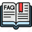 faq, question, support, help, service, book, open book 