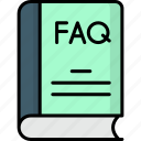 faq, question, support, help, service, book, open book 