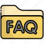 folder, faq, file, answer, question, support 