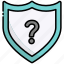 shield, secure, safety, question, support, ask, help 