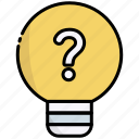 lamp, light, idea, question, help, creative, support