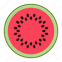 eating, fresh fruit, fruit, melon, red, red melon, water melon