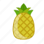 pineapple, fruit, tropical, fresh, yellow, food 