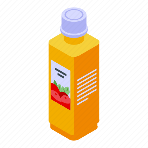 Fresh, juice, bottle, isometric icon - Download on Iconfinder
