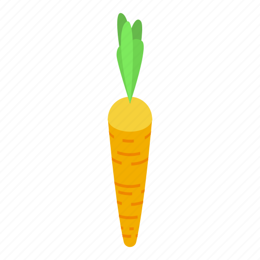 Fresh, carrot, isometric icon - Download on Iconfinder