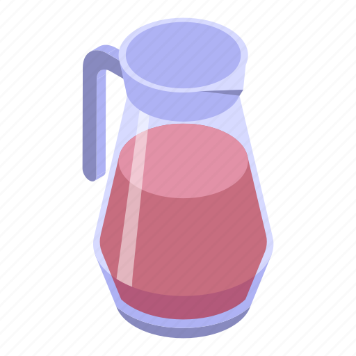 Fresh, juice, jug, isometric icon - Download on Iconfinder