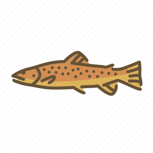 Brown trout, fish, fishes, fishing, freshwater creature, trout icon - Download on Iconfinder