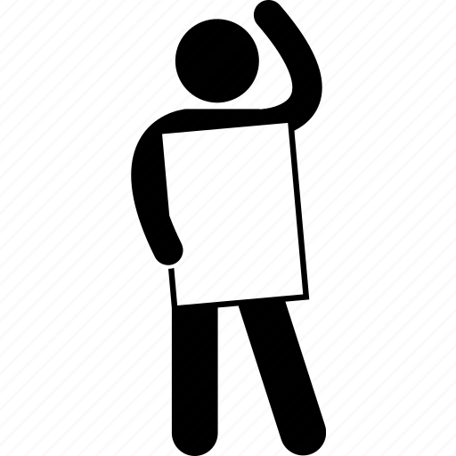 Banner, empty, holding, man, person, poster icon - Download on Iconfinder